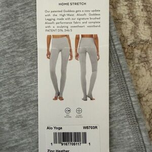 ALO Yoga High-Waist alosoft goddess Leggings in Zinc Heather BNWT size M